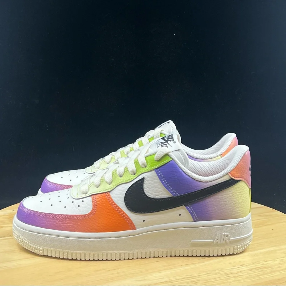 Nike Women's Air Force 1 Low '07 Multi-Color Gradient FD0801-100 Size 6 - Picture 7 of 10
